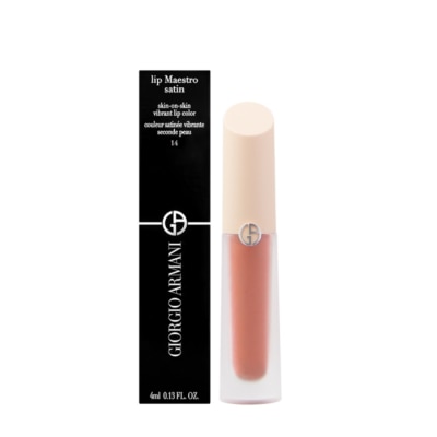 GIORGIOARMANI Giorgio Armani 奢華絲緞訂製水唇釉 裸粉限定版(4ml) #14冷煙奶凍_國際航空版