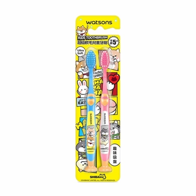 屈臣氏超軟毛兒童牙刷2入(柴犬工房)