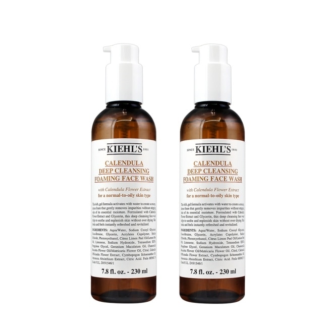 KIEHL’S契爾氏 金盞花植物精華潔面泡泡凝露(230ml) 2入組_國際航空版