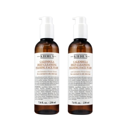 KIEHL S KIEHL’S契爾氏 金盞花植物精華潔面泡泡凝露(230ml) 2入組_國際航空版