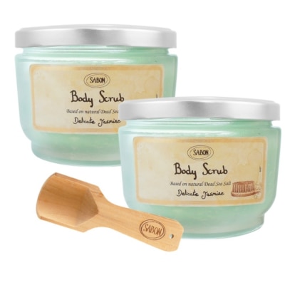 SABON SABON 茉莉花語身體磨砂膏(600g) 2入組 附木匙_國際航空版