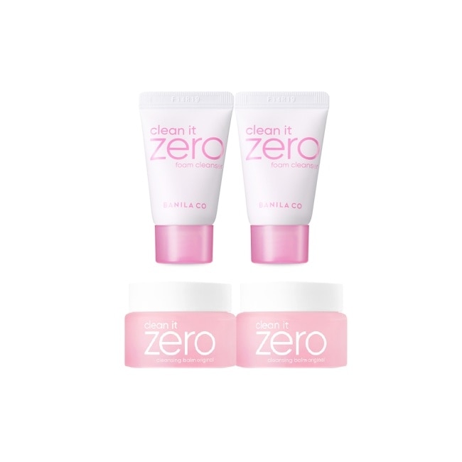 【BANILA CO】ZERO零感肌瞬淨經典洗卸旅行組(卸妝霜7ml*2+洗顏霜8ml*2)10/15-19暫停出貨 image