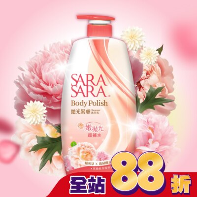 SARASARA 莎啦莎啦 莎啦莎啦-拋光緊膚沐浴乳(牡丹雪松香)1000g