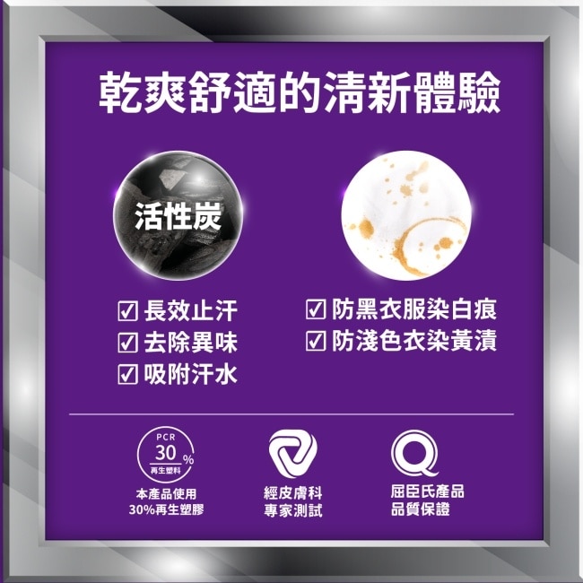 屈臣氏男士乾爽活性炭止汗爽身乳液(滾珠瓶) 50ml image