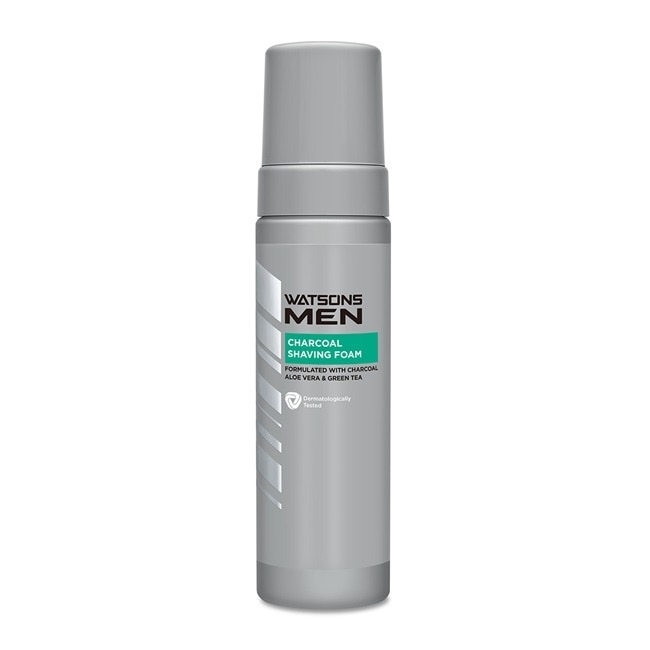 屈臣氏男士活性炭潔面刮鬍泡200ml