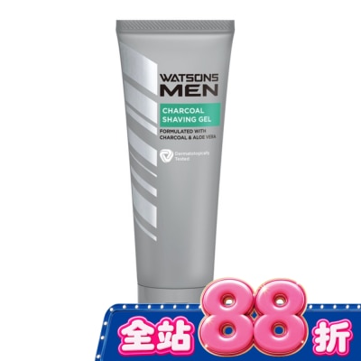 Watsons 屈臣氏 - 屈臣氏男士活性炭潔面刮鬍凝膠100g image