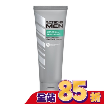 Watsons 屈臣氏 屈臣氏男士活性炭潔面刮鬍凝膠100g