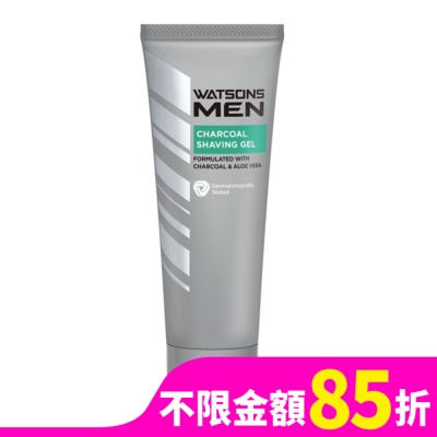 Watsons 屈臣氏 屈臣氏男士活性炭潔面刮鬍凝膠100g