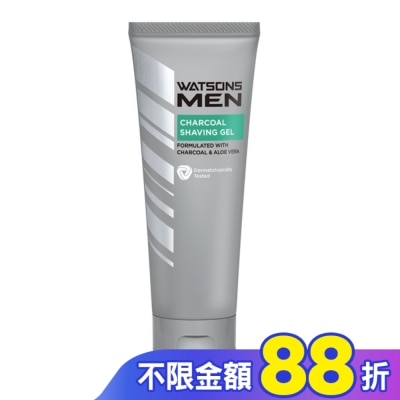 Watsons 屈臣氏 屈臣氏男士活性炭潔面刮鬍凝膠100g