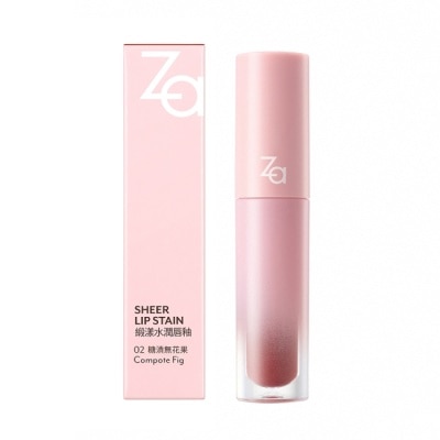 ZA Za緞漾水潤唇釉 02糖漬無花果 image