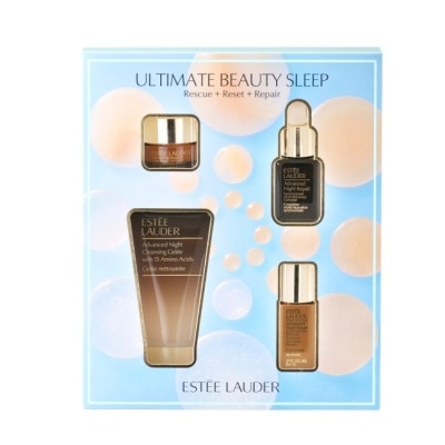 ESTEE LAUDER 雅詩蘭黛 【ESTEE LAUDER 雅詩蘭黛】小棕家族美肌修護組 公司貨(小棕瓶+亮眼霜+奇肌安瓶+潔顏蜜)