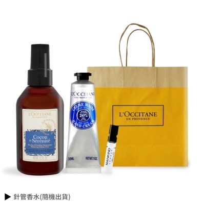 L’OCCITANE 歐舒丹 L’OCCITANE 歐舒丹 南法香氛舒眠組[紓壓枕巾香氛噴霧100ml+乳油木護手霜30ml]-國際航空版
