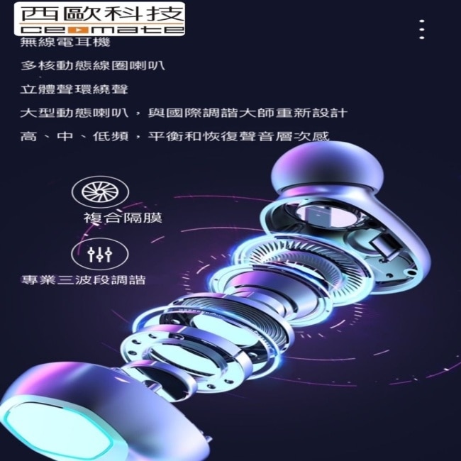 【西歐科技】真無線高音質藍牙耳機CME-BTK1100&nbsp;贈西歐科技 智慧健康管理手環&nbsp;CME-X8-H90