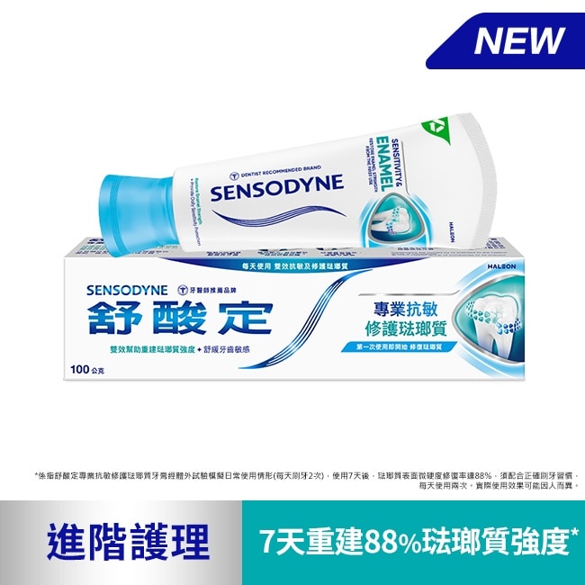 舒酸定專業抗敏修護琺瑯質牙膏100克 image