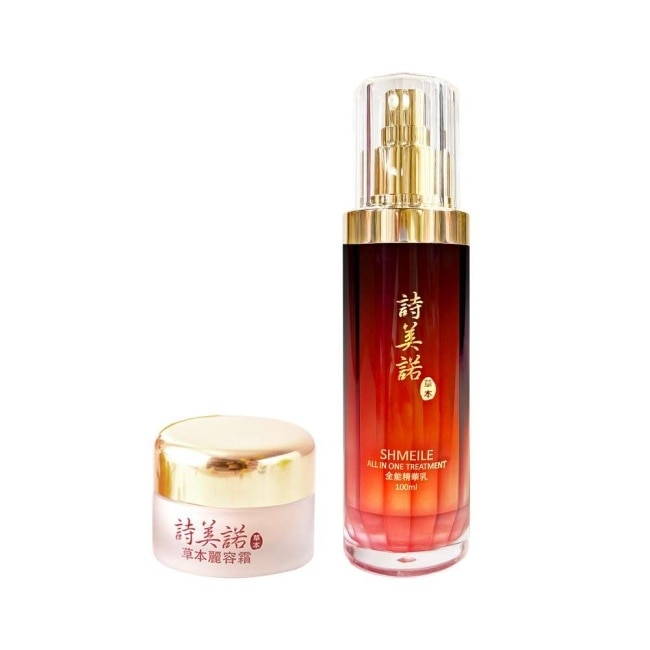 【詩美諾】高級經典東方草本雙明星超值兩件組-全能精華乳100ml+麗容霜20g