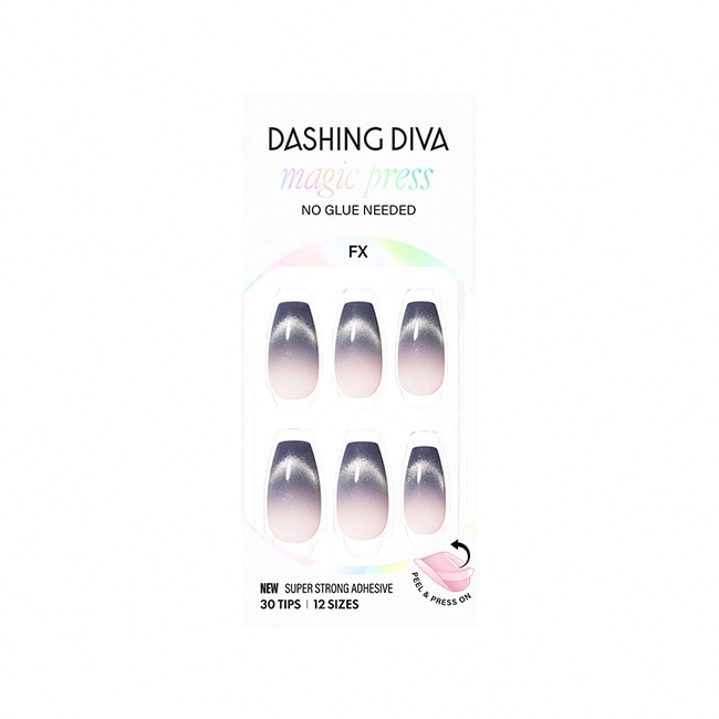 Dashing Diva/F 時尚潮流美甲片-霧藍星空-30片