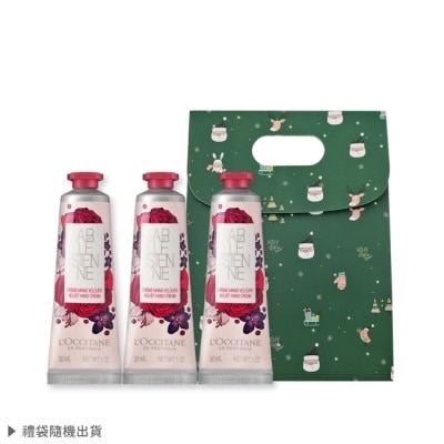 L OCCITANE L’OCCITANE 歐舒丹 經典護手霜30MLX3禮袋組-亞爾緞帶-專櫃公司貨
