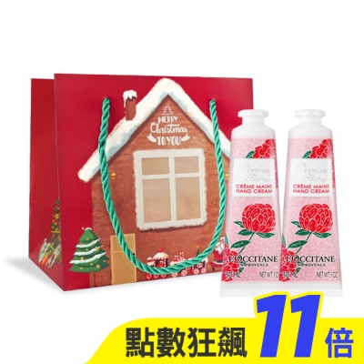 L’OCCITANE 歐舒丹 L’OCCITANE 歐舒丹 新版經典護手霜30MLX2禮袋組-牡丹-專櫃公司貨