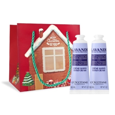 L OCCITANE L’OCCITANE 歐舒丹 新版經典護手霜30MLX2禮袋組-薰衣草-專櫃公司貨