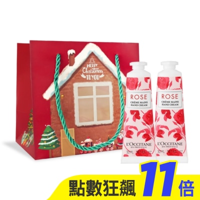 L’OCCITANE 歐舒丹 L’OCCITANE 歐舒丹 新版經典護手霜30MLX2禮袋組-玫瑰-專櫃公司貨