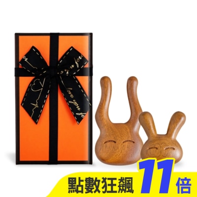 OPRETTY O’Pretty 歐沛媞 原創立體造型檀木舒壓按摩器禮盒組-大+小