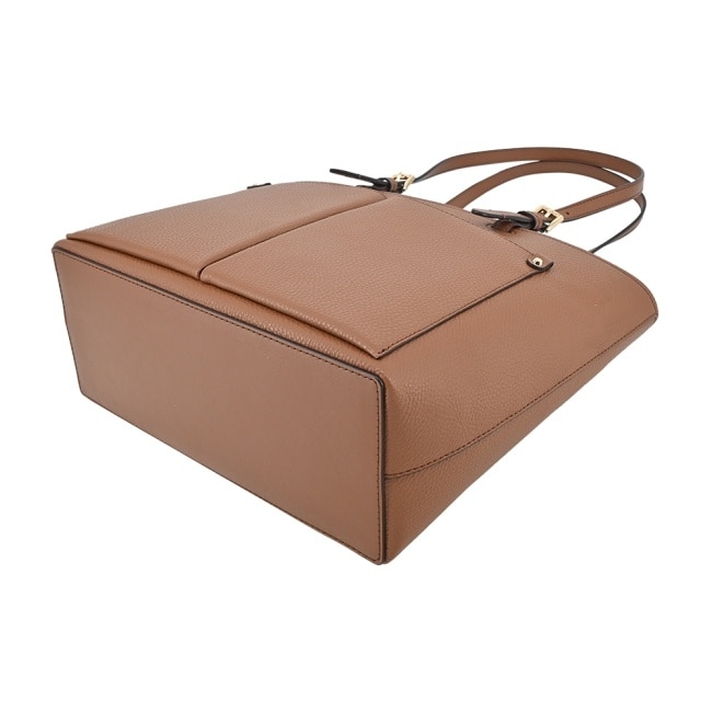 MICHAEL KORS JET SET荔枝紋前雙口袋托特包-中/棕35F3GTVT8B-64LU