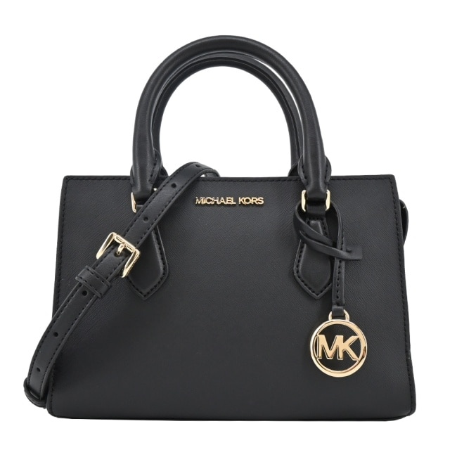 MICHAEL KORS SHEILA 防刮三層手提/斜背兩用包-小/黑金35S3G6HS5L-09