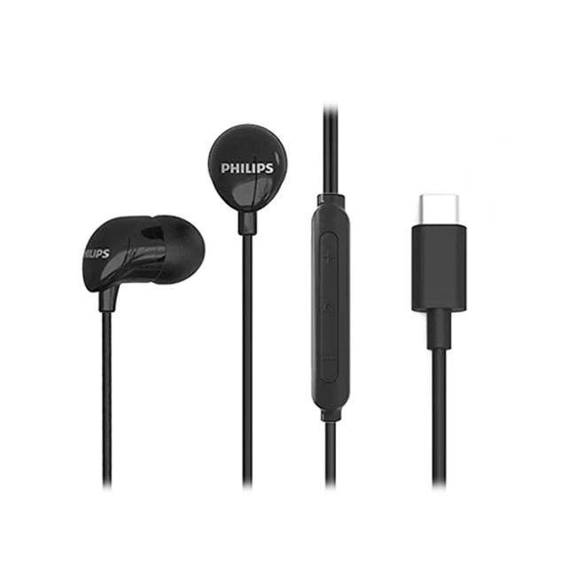 PHILIPS 完美氣密高音質入耳式Type C耳機附麥克風-TAE2146BK