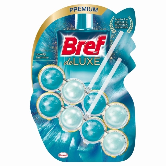 Bref 懸掛式馬桶清潔球 Deluxe 清爽橙花(綠)50g*2