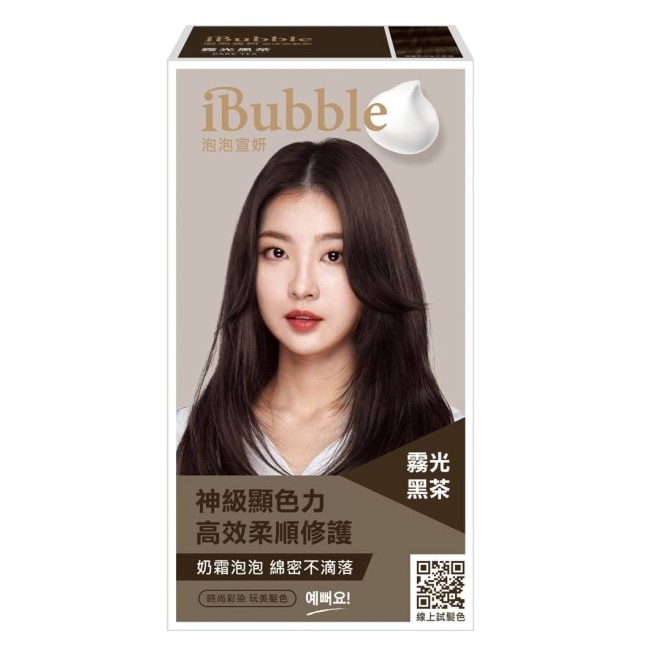 iBubble泡泡宣妍泡沫染髮劑 霧光黑茶