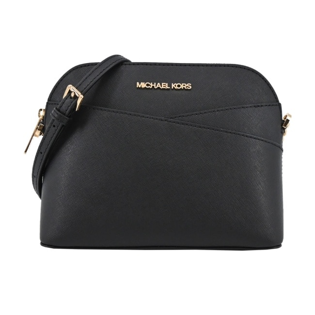 MICHAEL KORS JET SET新版交叉防刮斜背貝殼包-黑35F1GTVC6T-09