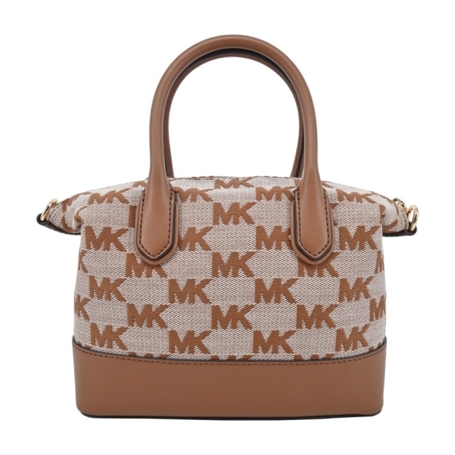 MICHAEL KORS HYDE 編織緹花滿版手提/斜背包-小/棕35S4G4FS1J-64LU