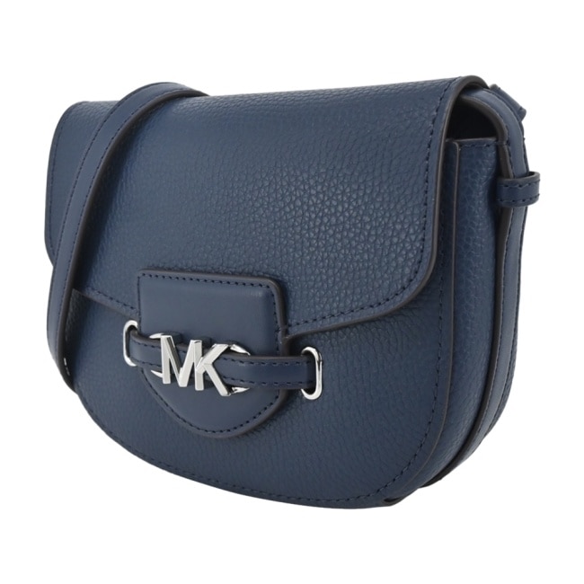 MICHAEL KORS REED 荔枝紋LOGO磁吸翻蓋斜背包-小/藍35S4S6RC1T-47NA
