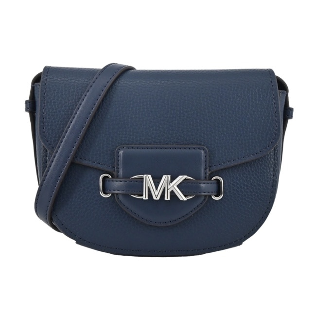 MICHAEL KORS REED 荔枝紋LOGO磁吸翻蓋斜背包-小/藍35S4S6RC1T-47NA