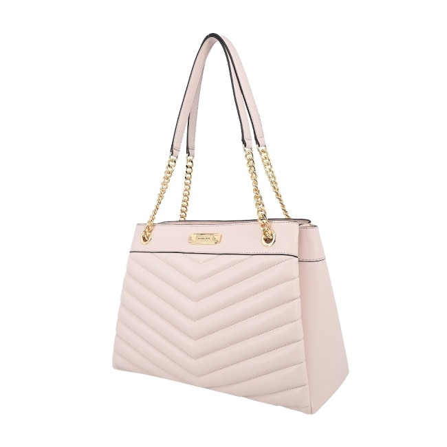MICHAEL KORS WHITNEY平滑小香風鏈帶托特包-粉35R4GWHT6U-04PB