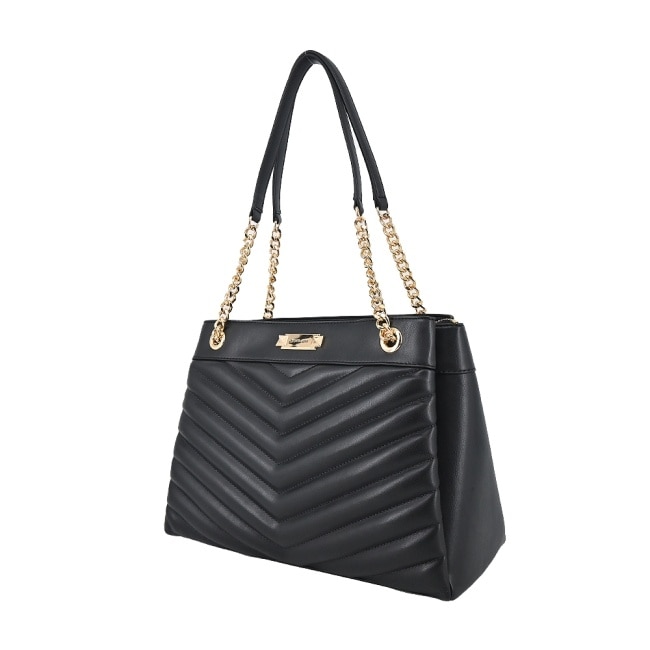 MICHAEL KORS WHITNEY平滑小香風鏈帶托特包-黑35R4GWHT6U-09