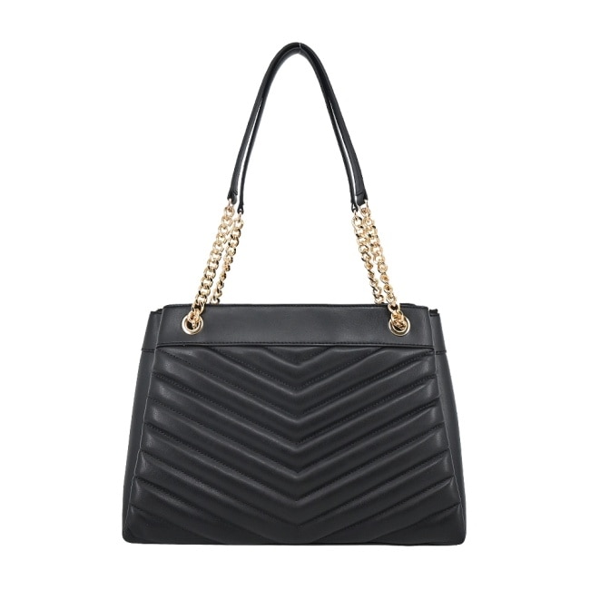 MICHAEL KORS WHITNEY平滑小香風鏈帶托特包-黑35R4GWHT6U-09