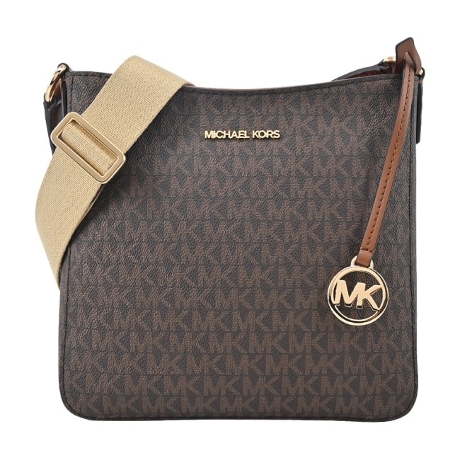 MICHAEL KORS  JET SET TRAVEL PVC斜背旅行郵差包-小/咖35S4GTVC5B-54BR