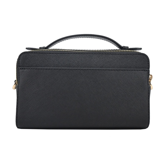 MICHAEL KORS JET SET防刮雙拉鍊手提/斜背包-中/黑35F2GTTC2L-09