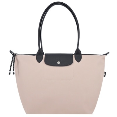 LONGCHAMP LONGCHAMP LE PLIAGE ENERGY系列再生尼龍長把肩背水餃包(大/裸粉)1899-HSR-542