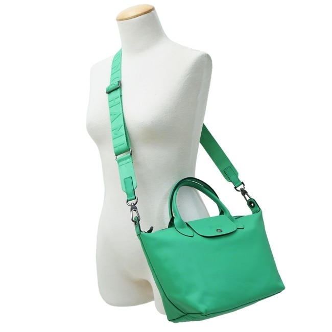 LONGCHAMP LE PLIAGE XTRA系列牛皮兩用水餃包(小/草綠)1512-987-249