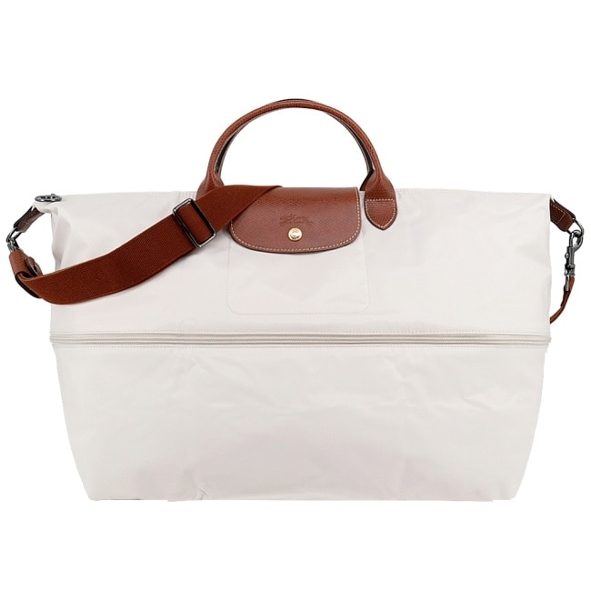 LONGCHAMP LE PLIAGE系列延展兩用旅行袋(白紙)1911-089-P71