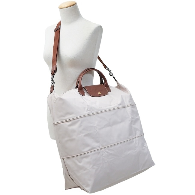 LONGCHAMP LE PLIAGE系列延展兩用旅行袋(白紙)1911-089-P71