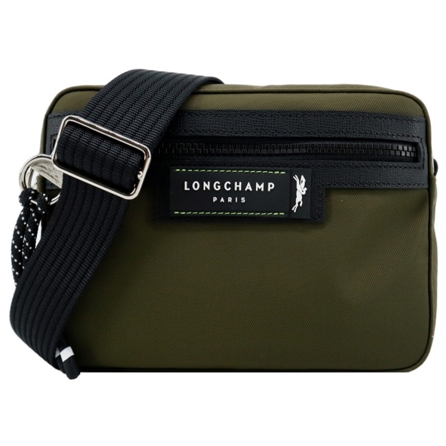 LONGCHAMP LE PLIAGE ENERGY系列再生尼龍相機斜背包(小/卡其綠)20034-HSR-892