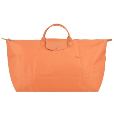 LONGCHAMP LONGCHAMP LE PLIAGE GREEN系列刺繡摺疊旅行袋(中/橙)1625-919-P54