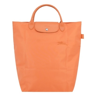 LONGCHAMP LONGCHAMP LE PLIAGE GREEN系列刺繡手提包(中/橙)10168-919-P54