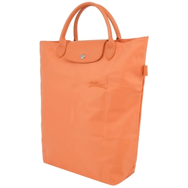 LONGCHAMP LE PLIAGE GREEN系列刺繡手提包(中/橙)10168-919-P54