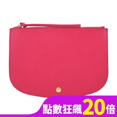 LONGCHAMP LONGCHAMP EPURE系列牛皮壓印半月型手拿包(洋紅)10250-HYZ-J13