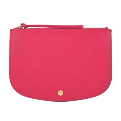LONGCHAMP LONGCHAMP EPURE系列牛皮壓印半月型手拿包(洋紅)10250-HYZ-J13