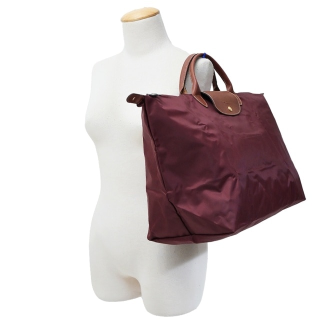 LONGCHAMP LE PLIAGE系列摺疊旅行袋(小/酒紅)1624-089-P87